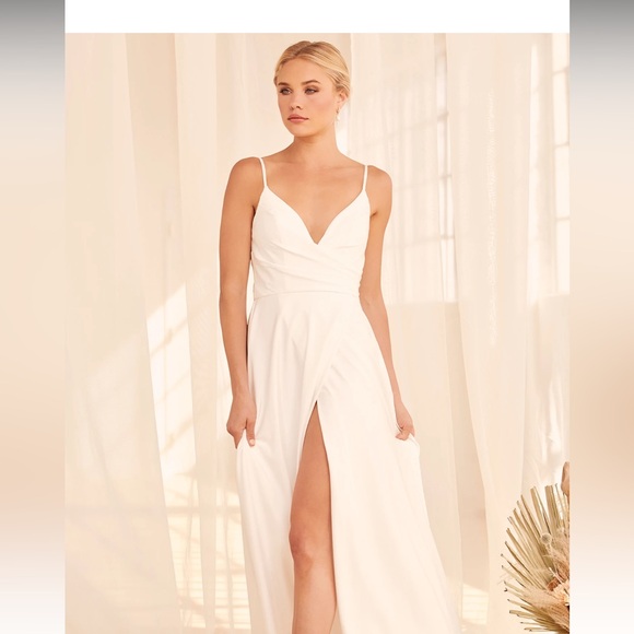 Lulus Choose Your Love White Surplice Sleeveless Maxi Dress - Picture 2 of 7